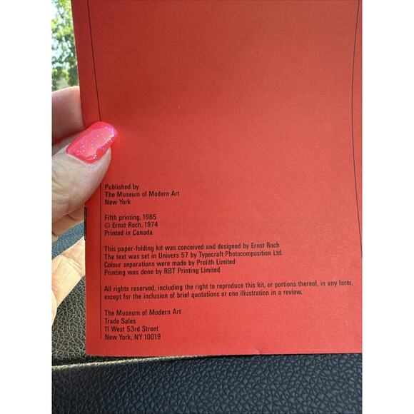 Vintage Paper Zoo Model Pre-Fold Animal Construction Set 1985 Museum Modern Art - Picture 5 of 8